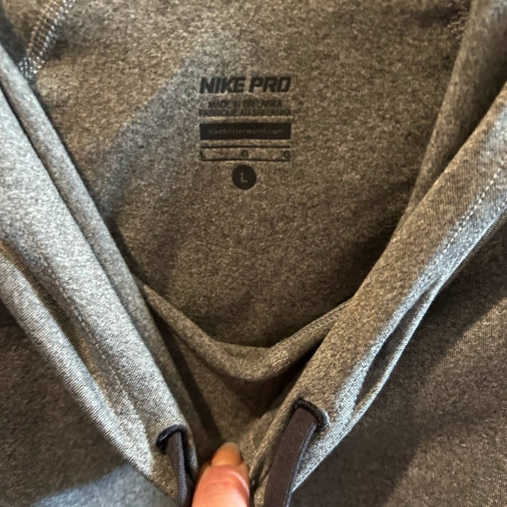 Nike dri fit hooded cowl neck pull over